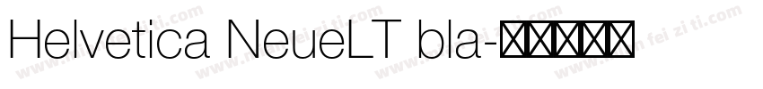Helvetica NeueLT bla字体转换